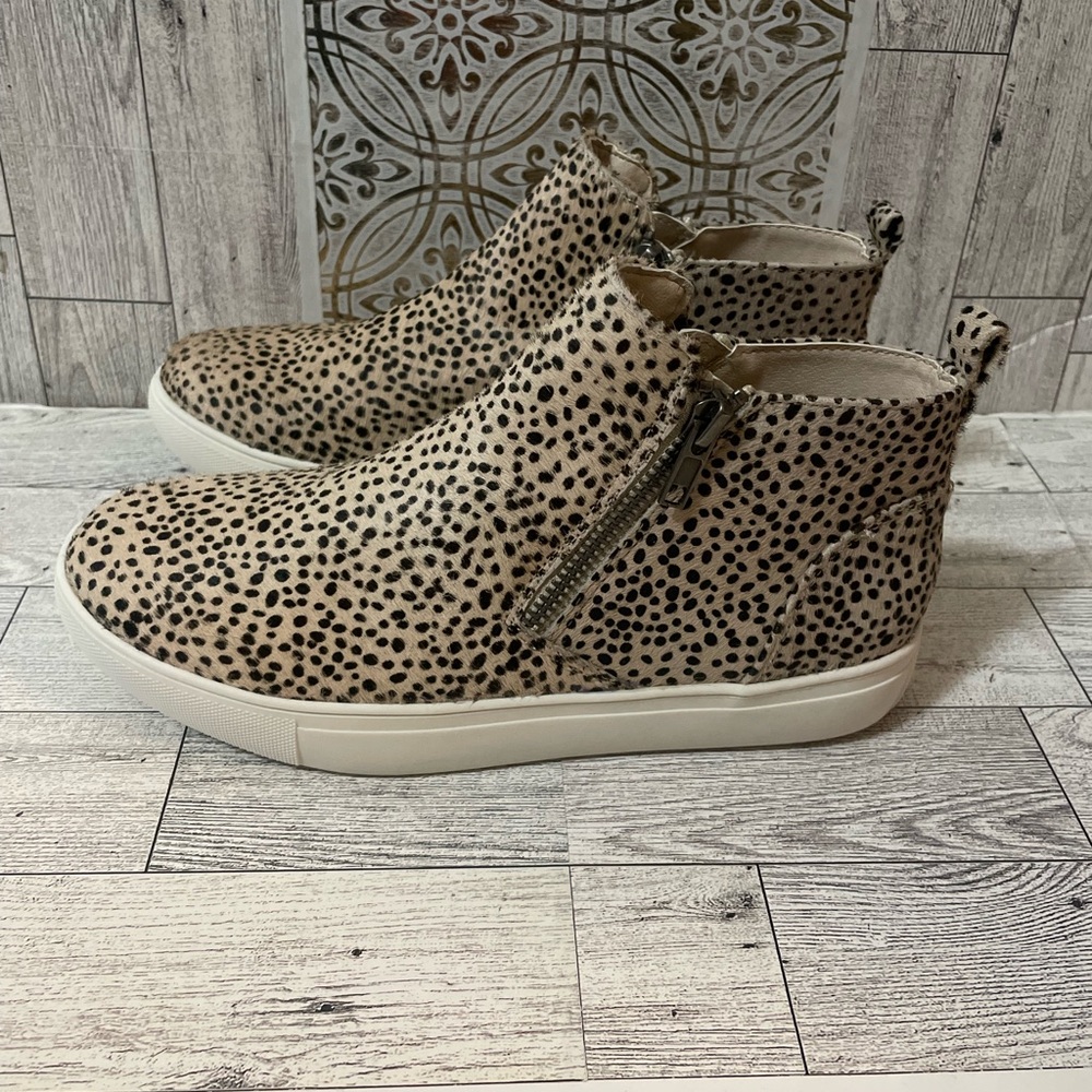 Coconuts by Matisse real cow hair Leopard Print High-Top Sneakers